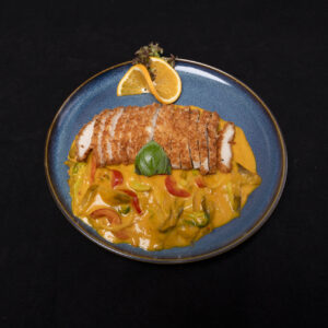 Hühn mit Mango Soße