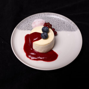 Cheescake mit erdbeere Soße