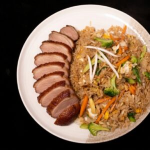 Brat reis mit Gebacken Ente